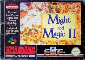 Portada de Might and Magic II para Super Nintendo (PAL Europa)