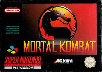 Portada de Mortal Kombat para SNES (PAL Europa)