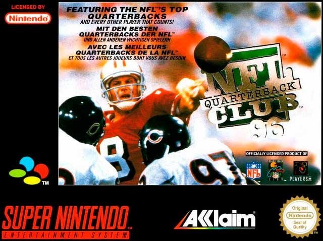 Portada de NFL Quarterback Club 96 para SNES (PAL Europa)