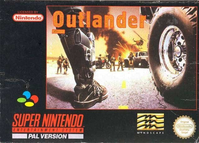 Portada de Outlander para SNES (PAL Europa)
