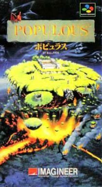 Portada de Populous para SNES (Japón)