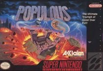 Portada de Populous para SNES (USA)