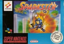 Portada de Sparkster para SNES (PAL Europa)
