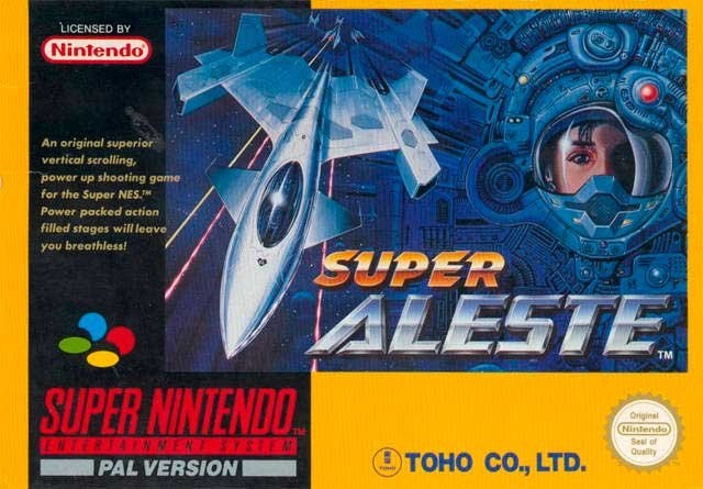 Portada de Super Aleste para SNES (PAL Europa)