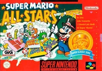 Portada de Super Mario All-stars and Super Mario World para SNES (PAL Europa)