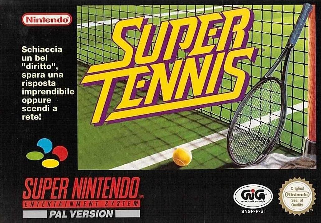 Portada de Super Tennis para SNES (PAL Europa)