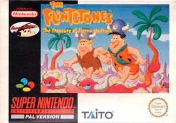 Portada de The Flintstones para SNES (Japón)