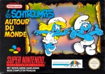 Portada de The Smurfs Travel The World para SNES (PAL Europa)