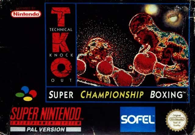 Portada de TKO Super Championship Boxing para SNES (PAL Europa)