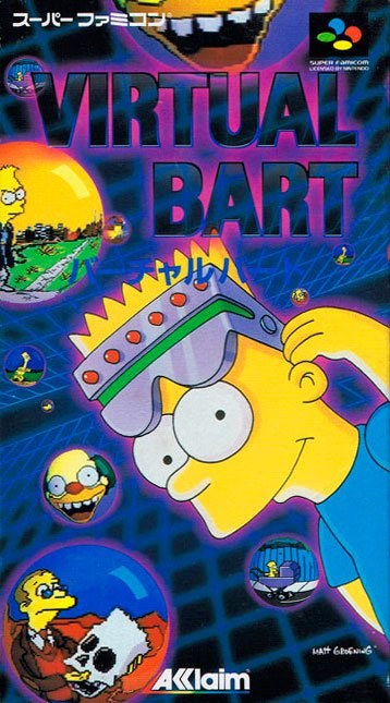 Portada de Virtual Bart para SNES (Japón)
