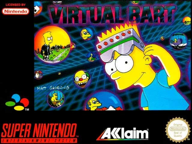 Portada de Virtual Bart para SNES (PAL Europa)