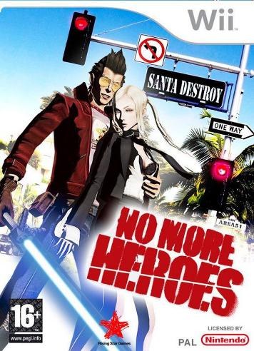 Portada de No More Heroes para Wii (PAL España)
