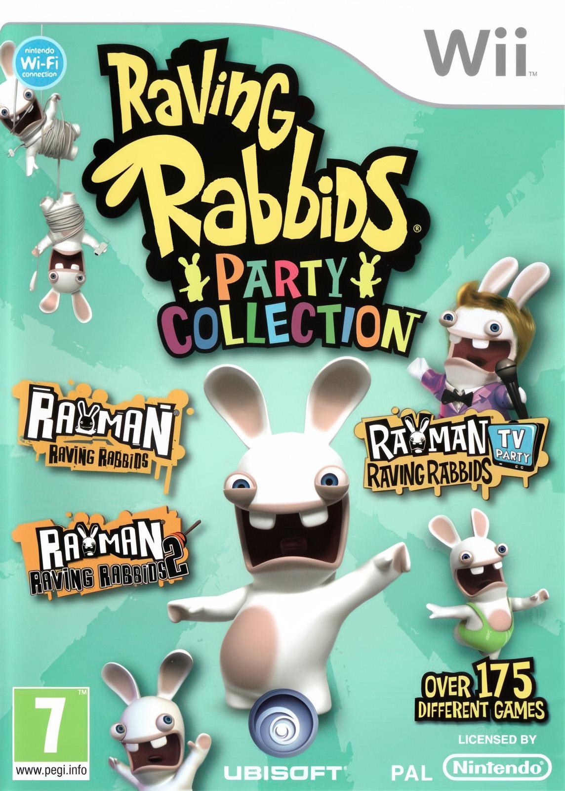 Portada de Raving Rabbids Party Collection para Wii (PAL España)