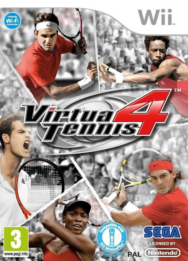 Portada de Virtua Tennis 4 para Wii (PAL España)